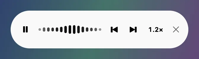 Current SpeechBee Read Aloud HUD playing selected text on Mac